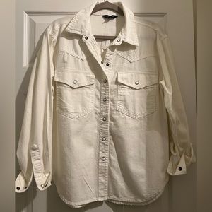 White Denim Western Shirt